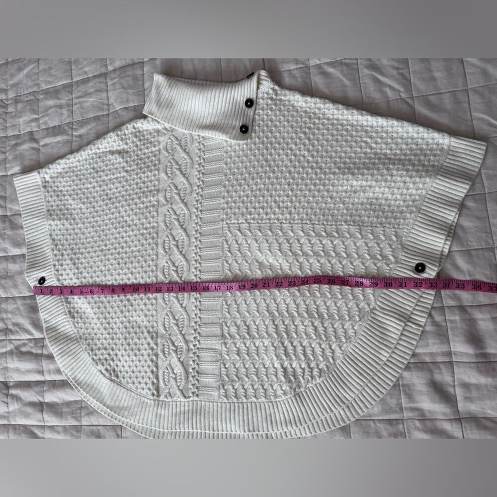 Talbots Cream Patchwork Cableknit Lambswool Blend… - image 6